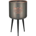 Ver imagem 1 de CONSOLE CACHEPÔ 46x25x25cm METAL BRONZE COM PÉ