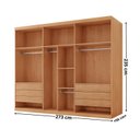 Ver imagem 4 de Guarda-Roupa 100% MDF 6 Portas 6 Gavetas Istambul Off White/Marromle