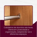 Ver mais imagens de Guarda-Roupa 100% MDF 6 Portas 6 Gavetas Istambul Off White/Marromle