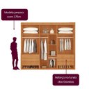 Ver imagem 7 de Guarda-Roupa 100% MDF 6 Portas 6 Gavetas Istambul Off White/Marromle