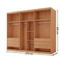 Ver imagem 4 de Guarda-Roupa 100% MDF 6 Portas 6 Gavetas Istambul Off White/Marromle