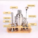 Ver mais imagens de Kit Bartender Profissional 12 Peças em Aço Inox com Coqueteleira 550ml e Suporte