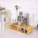 Ver imagem 7 de Kit Bartender Profissional 12 Peças em Aço Inox com Coqueteleira 550ml e Suporte