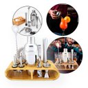 Ver imagem 2 de Kit Bartender Profissional 12 Peças em Aço Inox com Coqueteleira 550ml e Suporte