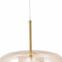 Ver imagem 7 de Lustre Pendente Sala Cristal e Vidro Dourado e Âmbar 30cm