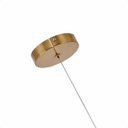 Ver imagem 2 de Lustre Pendente Sala Cristal e Vidro Dourado e Âmbar 30cm