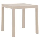 Ver imagem 1 de Mesa Jantar Área Externa Creta Pequena Quadrada Plástico Resistente À Água Nude Fratini 72cm 4