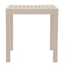 Ver imagem 2 de Mesa Jantar Área Externa Creta Pequena Quadrada Plástico Resistente À Água Nude Fratini 72cm 4
