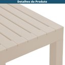 Ver imagem 3 de Mesa Jantar Área Externa Creta Pequena Quadrada Plástico Resistente À Água Nude Fratini 72cm 4
