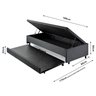 Bicama Solteiro B&G com Baú 88x188 e Cama Auxiliar 78x178x12cm Linho - 3