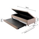 Ver imagem 3 de Bicama Solteiro com Baú 88x188 Suede