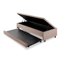 Ver imagem 1 de Bicama Solteiro com Baú 88x188 Suede