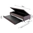 Ver imagem 3 de Bicama Solteiro com Baú 88x188 Suede