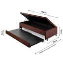 Ver imagem 3 de Bicama Solteiro com Baú 88x188 Suede