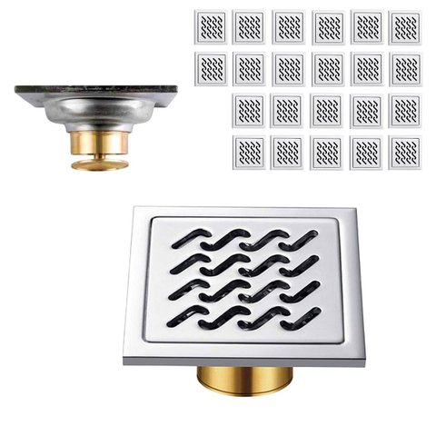 Ralo Inox Kit 22 Uni Anti Odor Inseto 10x10 Banheiro Lavabo Jardim Quintal Higienico Resistente Vara