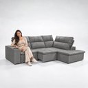 Ver imagem 4 de Sofá de Canto Apolo 2,80m com Chaise Esquerda Retrátil Reclinável Apolo Casa