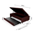 Ver imagem 5 de Bicama com Baú Solteiro 96x203 Cm Courino