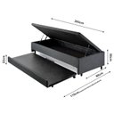 Ver imagem 3 de Bicama com Baú Solteiro 96x203 Cm Linho