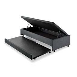 Bicama com Baú Solteiro 96x203 Cm Linho - 1