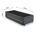 Ver imagem 2 de Bicama com Baú Solteiro 96x203 Cm Linho