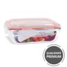 Potes Vidro Hermético Retangular Marmita Fitness 370ml - 2