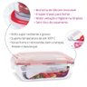 Potes Vidro Hermético Retangular Marmita Fitness 370ml - 3