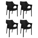 Ver imagem 1 de Conjunto com 4 Cadeiras para Jardim Relic Preto