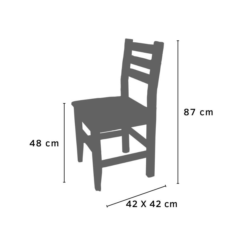 Kit 4 Cadeira Fixa Estofada de Madeira Cor:imbuia - 5