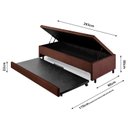 Ver imagem 2 de Bicama com Baú Solteiro 96x203 Cm Suede