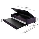 Ver imagem 3 de Bicama com Baú Solteiro 96x203 Cm Suede