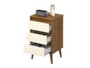 Ver imagem 3 de Mesa de Cabeceira Retro Wood Freijó/off White