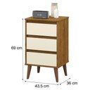 Ver imagem 4 de Mesa de Cabeceira Retro Wood Freijó/off White