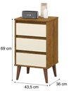 Ver imagem 4 de Mesa de Cabeceira Retro Wood Freijó/off White