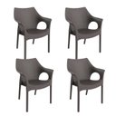 Ver imagem 1 de Conjunto com 4 Cadeiras para Jardim Relic Cinza/Mushroom