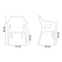 Ver imagem 3 de Conjunto com 4 Cadeiras para Jardim Relic Marrom/Chocolate
