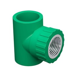 Te PPR (Água Quente) 32x1/2x32 F/F/F com Inserto Metálico Krona Unico - 1