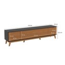 Ver imagem 3 de Rack Kappesberg 3 Portas Preto Fosco/chumbo 218cm