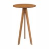 Conjunto Mesa Bistrô e 3 Banquetas Madeira Maciça, Estofada e Rattan de Fibra 100% Natural Nápoles Espresso Móveis  - 5