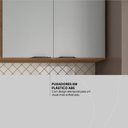 Ver mais imagens de Armário Aéreo de Cozinha | 80cm - 2 Portas Firenze Marrom/Amêndola Touch/Nude Prime Tx