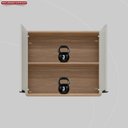 Ver imagem 6 de Armário Aéreo de Cozinha | 80cm - 2 Portas Firenze Marrom/Amêndola Touch/Nude Prime Tx