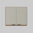 Ver imagem 3 de Armário Aéreo de Cozinha | 80cm - 2 Portas Firenze Marrom/Amêndola Touch/Nude Prime Tx