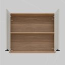 Ver imagem 5 de Armário Aéreo de Cozinha | 80cm - 2 Portas Firenze Marrom/Amêndola Touch/Nude Prime Tx