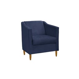 Poltrona Decorativa Tila Sala Recepção Escritório - Lobo Shopp:azul Marinho - 1