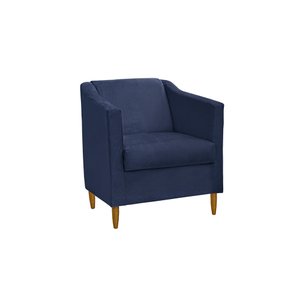 Poltrona Decorativa Tila Sala Recepção Escritório - Lobo Shopp:azul Marinho