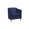 Poltrona Decorativa Tila Sala Recepção Escritório - Lobo Shopp:azul Marinho - 1