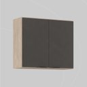 Ver imagem 3 de Armário Aéreo de Cozinha | 80cm - 2 Portas Firenze Bege/Res_Atr_Avena_Touch_Grafito