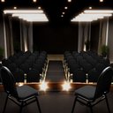 Ver imagem 3 de Kit 6 Cadeiras Hoteleiras Auditório Empilhável Sintético M23 Preto - Mpozenato