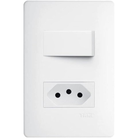 Conjunto Habitat 1 Interruptor Tomada 20 Amperes 250 Volts Fame