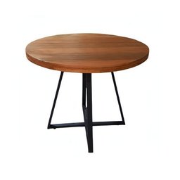 Mesa de Jantar de Madeira Maciça Redonda 90 Cm - 3