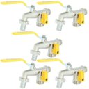 Ver imagem 1 de Torneira com Duas Saídas Metal para Jardim Quintal Tanque com Bico 1/2" e 3/4" | Hayom | Kit 05 Un